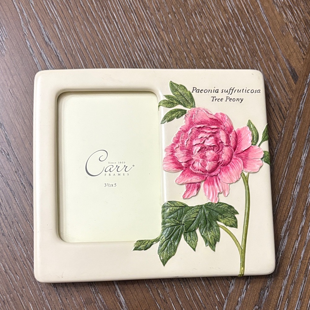 Carr peony  flower picture frame 3.5”X 5”